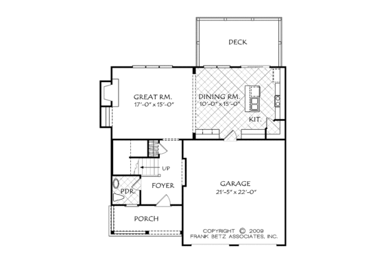 Floor Plan - Main Floor for Traditional House Plan #927-523 - 4 bed, 2.5 bath