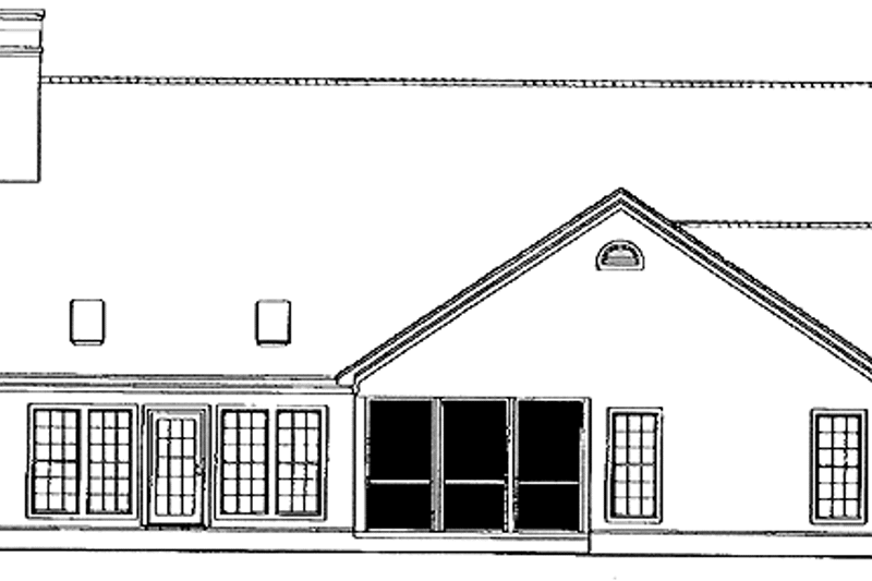 Dream House Plan - Exterior - Rear Elevation for Country House Plan #17-2716 - 4 bed, 2.5 bath