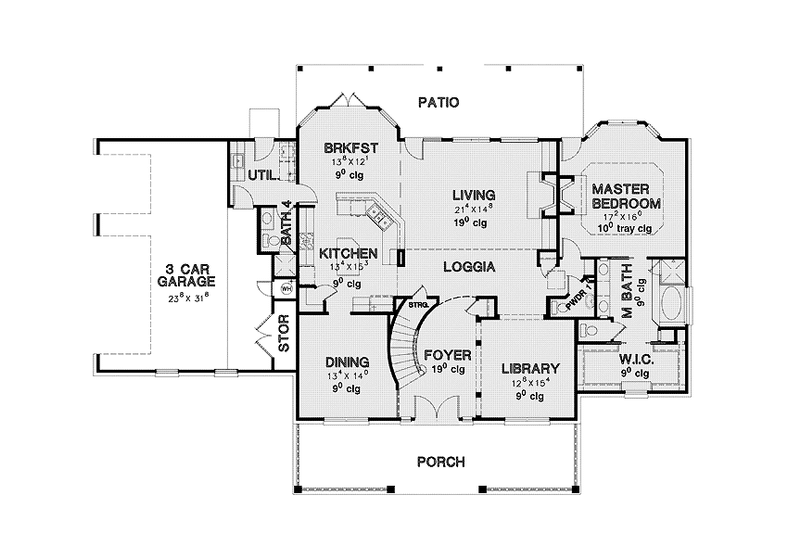Dream House Plan - Floor Plan - Main Floor for Classical House Plan #472-323 - 5 bed, 4.5 bath