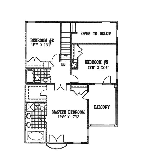 Home Plan - European Floor Plan - Upper Floor Plan #953-94