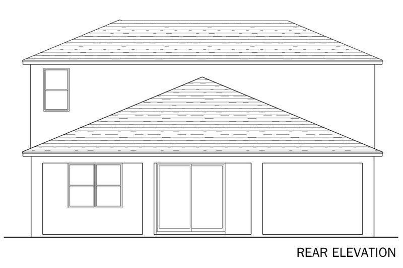 Architectural House Design - Exterior - Rear Elevation for Traditional House Plan #1058-263 - 4 bed, 2.5 bath