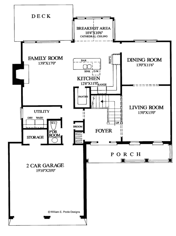 House Plan Design - Country Floor Plan - Main Floor Plan #137-302