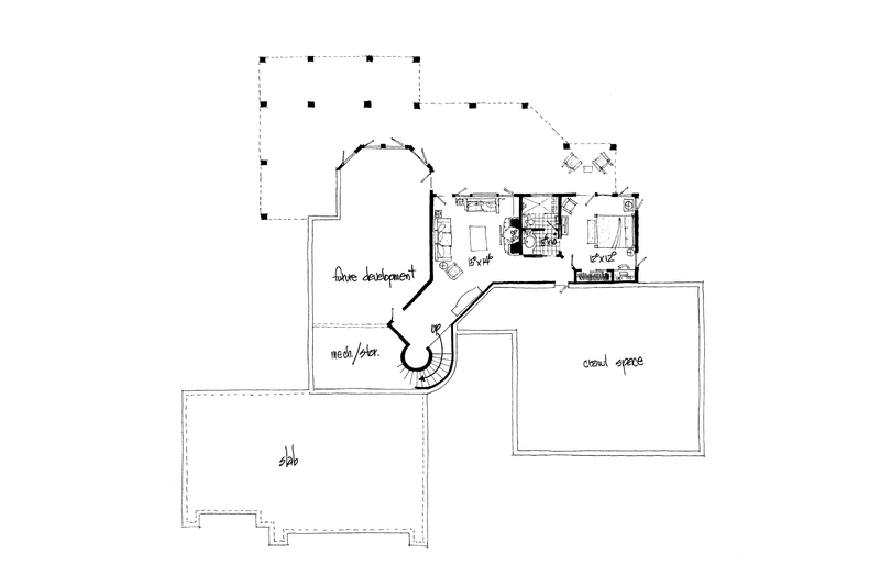 Architectural House Design - Floor Plan - Lower Floor for Ranch House Plan #942-35 - 4 bed, 4.5 bath