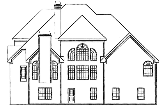 Exterior - Rear Elevation for Country House Plan #927-139 - 3 bed, 3.5 bath