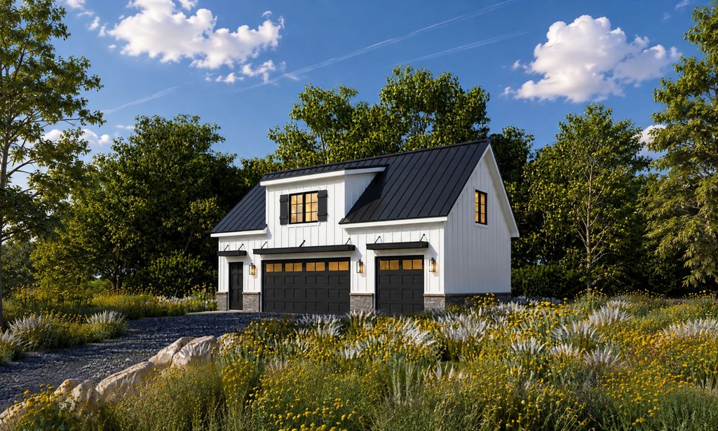 Exterior - Front Elevation 2 for Cottage House Plan #20-2657 - 1 bed, 1 bath