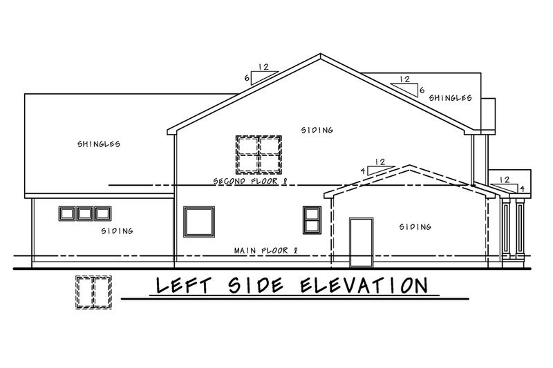 House Blueprint - Exterior - Other Elevation for Craftsman House Plan #20-2571 - 3 bed, 2.5 bath