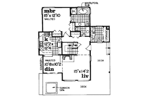 Floor Plan - Main Floor House Plan #47-212 - 3 bed, 2.5 bath