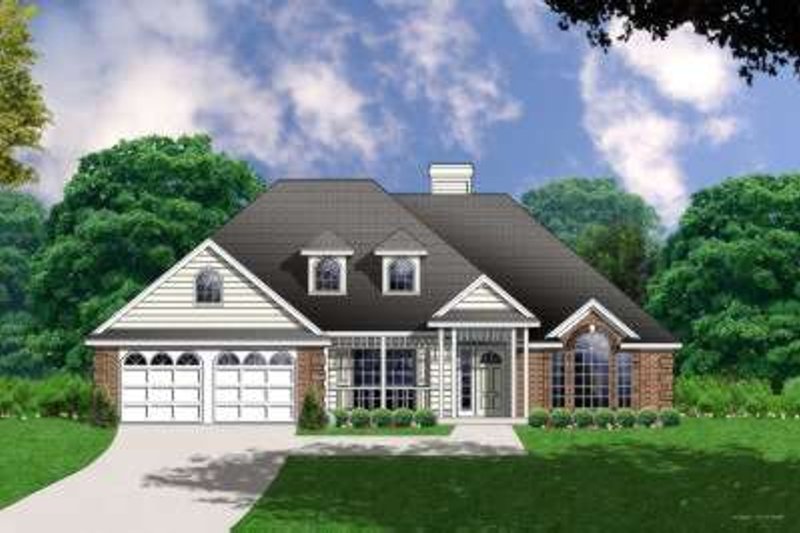 Home Plan - Traditional Exterior - Front Elevation Plan #40-173