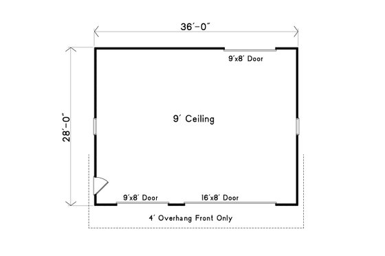 Floor Plan - Main Floor for Ranch House Plan #22-547, 0 bath