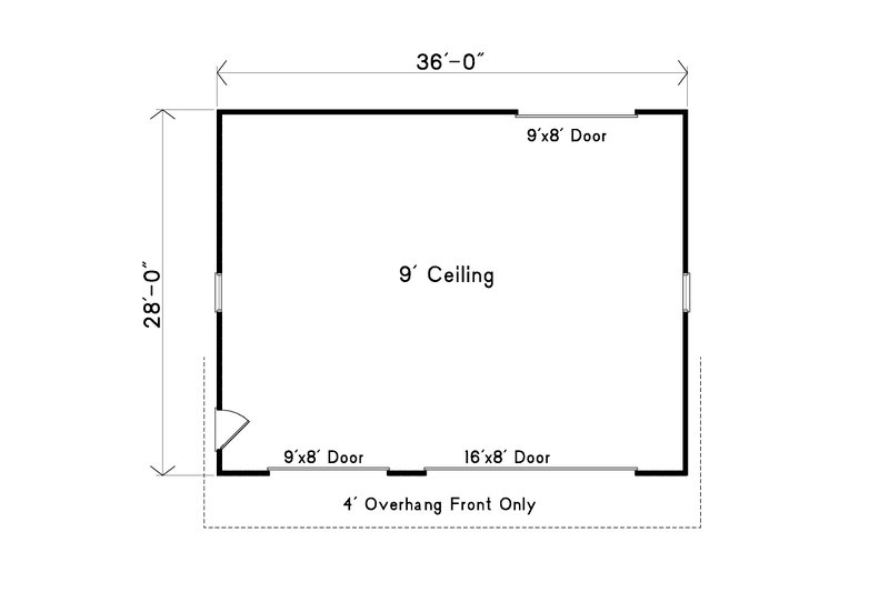 Home Plan - Floor Plan - Main Floor for Ranch House Plan #22-547, 0 bath