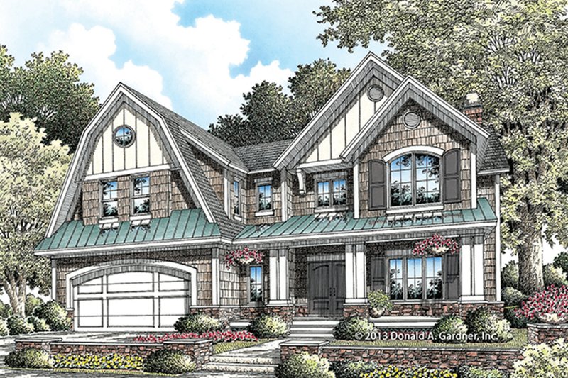 Architectural House Design - Colonial Exterior - Front Elevation Plan #929-977