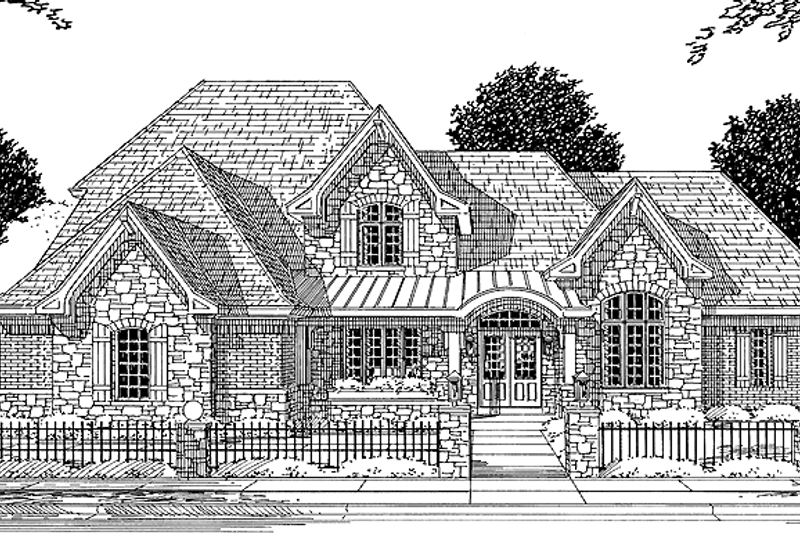 Dream House Plan - Country Exterior - Front Elevation Plan #46-747