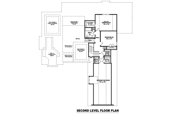 Floor Plan - Upper Floor for Colonial House Plan #81-1596 - 3 bed, 3 bath