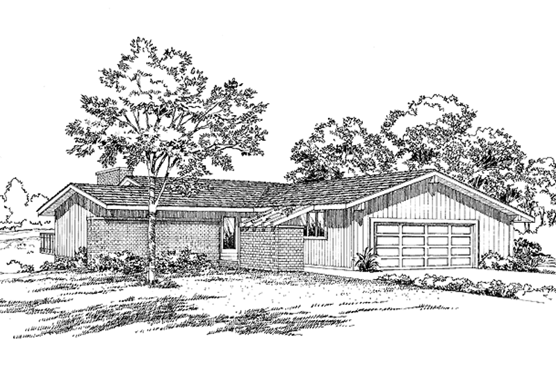 House Blueprint - Country Exterior - Front Elevation Plan #72-715