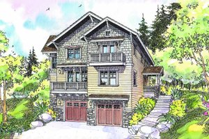 House Blueprint - Craftsman Exterior - Front Elevation Plan #124-549