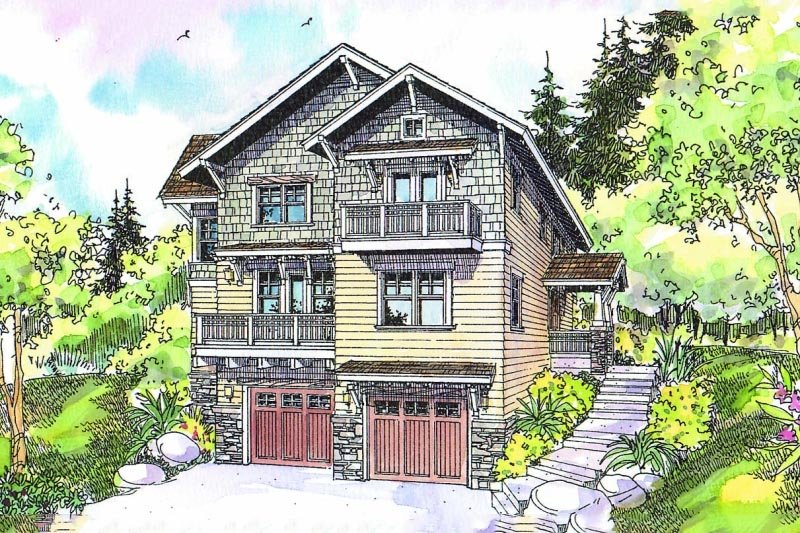 Home Plan - Craftsman Exterior - Front Elevation Plan #124-549