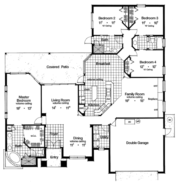 Home Plan - Mediterranean Floor Plan - Main Floor Plan #417-715