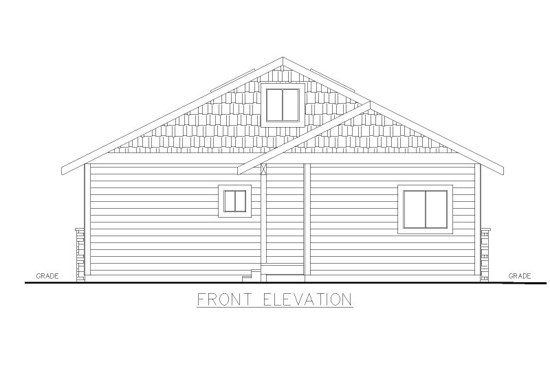 Dream House Plan - Exterior - Front Elevation 3 for Bungalow House Plan #117-1067 - 2 bed, 2 bath