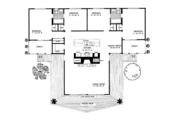 Contemporary Style House Plan - 4 Beds 2 Baths 1420 Sq/Ft Plan #72-1055 Floor 