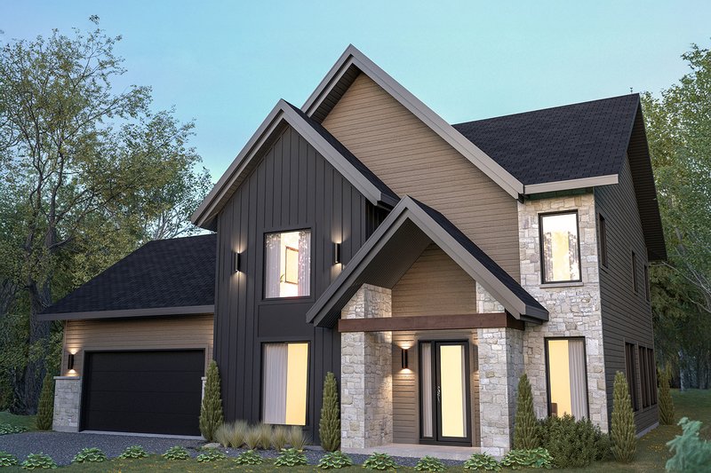 House Blueprint - Craftsman Exterior - Front Elevation Plan #23-2869