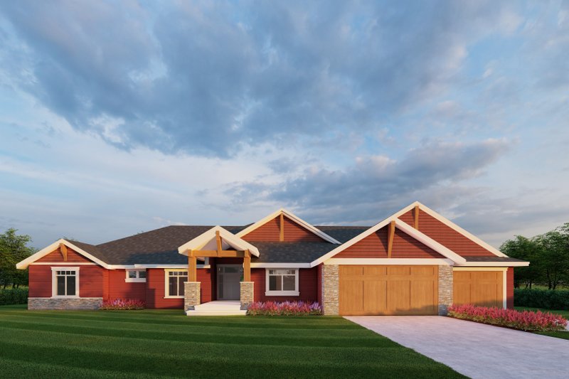 Home Plan - Craftsman Exterior - Front Elevation Plan #112-228