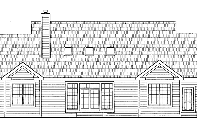 Home Plan - Exterior - Rear Elevation for Country House Plan #314-234 - 4 bed, 4 bath