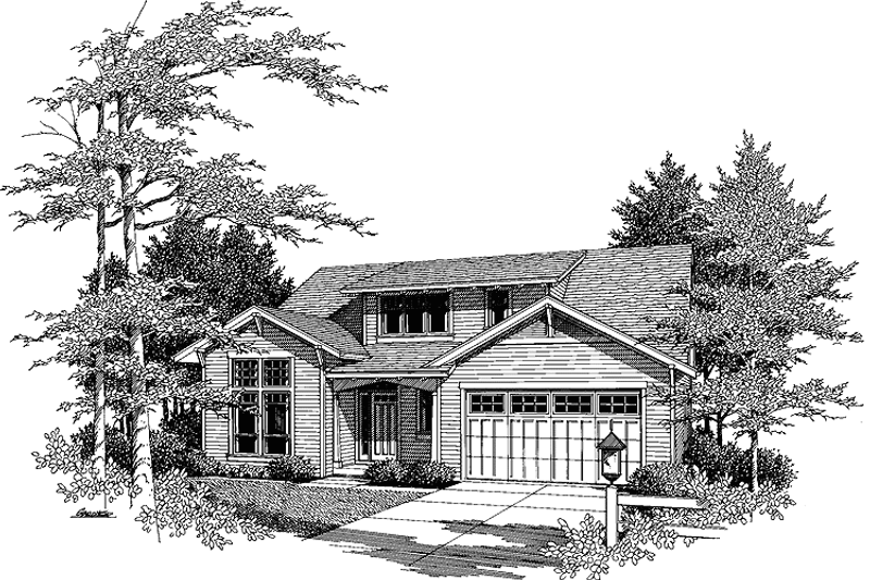 Dream House Plan - Craftsman Exterior - Front Elevation Plan #48-766