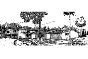 Exterior - Front Elevation 3 for Contemporary House Plan #60-854 - 3 bed, 2 bath