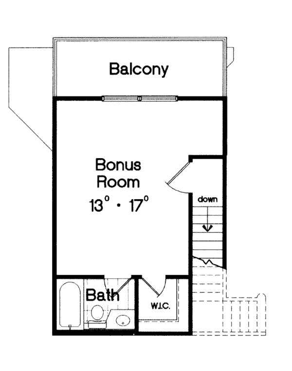 Architectural House Design - European Floor Plan - Upper Floor Plan #417-608