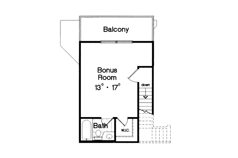 Dream House Plan - Floor Plan - Upper Floor for European House Plan #417-608 - 3 bed, 2 bath