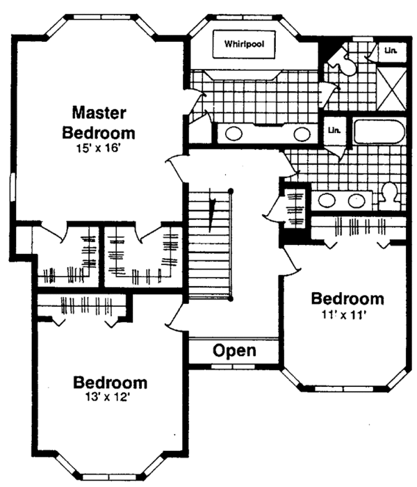 Architectural House Design - Victorian Floor Plan - Upper Floor Plan #981-21