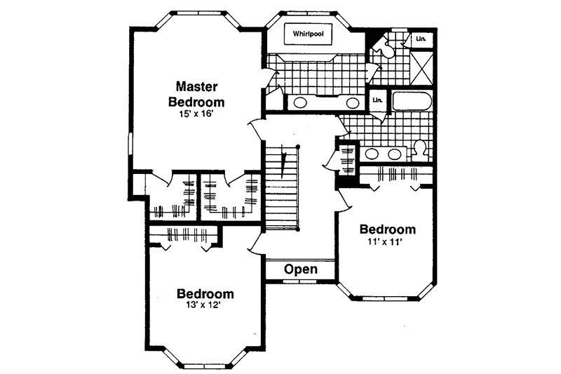 Dream House Plan - Floor Plan - Upper Floor for Victorian House Plan #981-21 - 3 bed, 2.5 bath
