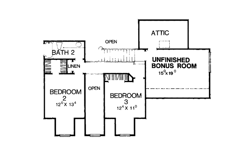 Home Plan - Floor Plan - Upper Floor for Country House Plan #472-52 - 3 bed, 2.5 bath