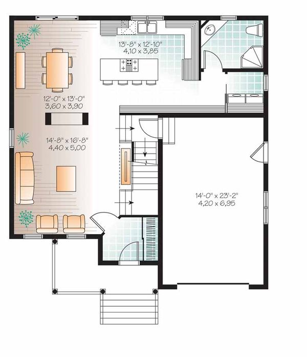 Home Plan - Country Floor Plan - Main Floor Plan #23-2538