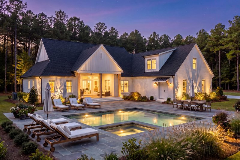 Architectural House Design - Exterior - Rear Elevation for Farmhouse House Plan #430-438 - 3 bed, 3.5 bath