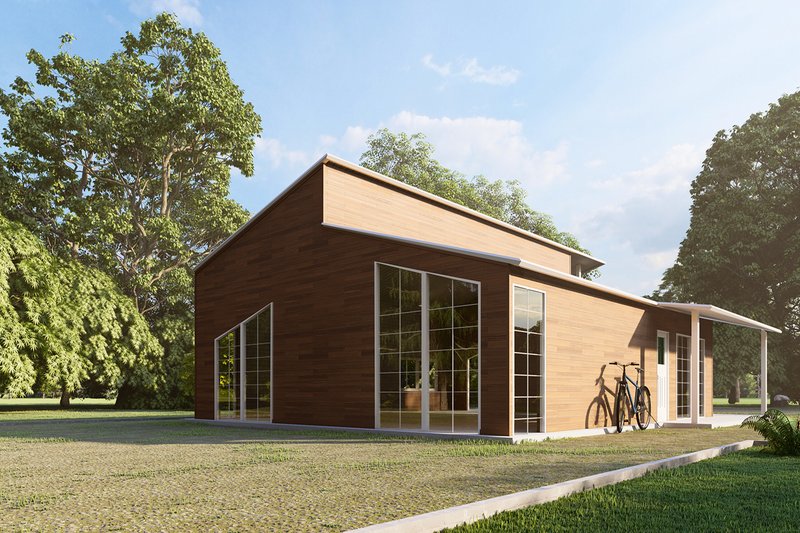 House Design - Exterior - Other Elevation 2 for Barndominium House Plan #1107-1 - 2 bed, 2 bath