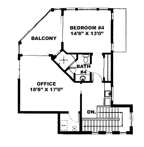 House Design - Mediterranean Floor Plan - Upper Floor Plan #1017-63
