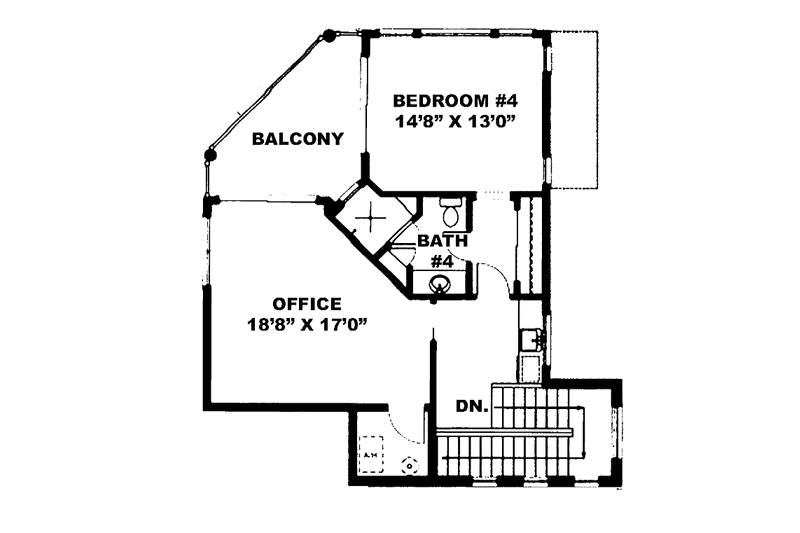 Dream House Plan - Floor Plan - Upper Floor for Mediterranean House Plan #1017-63 - 4 bed, 4.5 bath