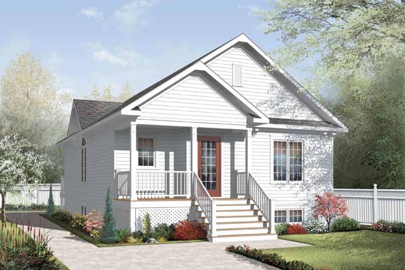 Traditional Style House Plan - 2 Beds 1 Baths 1042 Sq/Ft Plan #23-2376