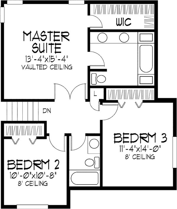 House Plan Design - Craftsman Floor Plan - Upper Floor Plan #51-819
