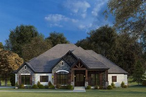Exterior - Front Elevation Dream House Plan - Craftsman Exterior - Front Elevation Plan #923-172