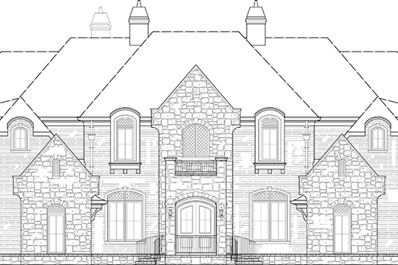 Dream House Plan - Exterior - Front Elevation 8 for European House Plan #119-423 - 6 bed, 6.5 bath