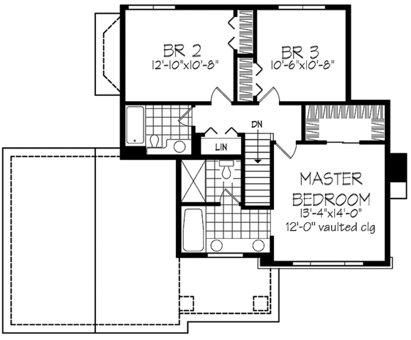 Dream House Plan - Prairie Floor Plan - Upper Floor Plan #320-1083