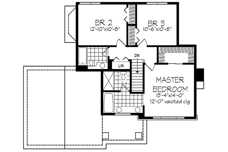 House Plan Design - Floor Plan - Upper Floor for Prairie House Plan #320-1083 - 3 bed, 2.5 bath