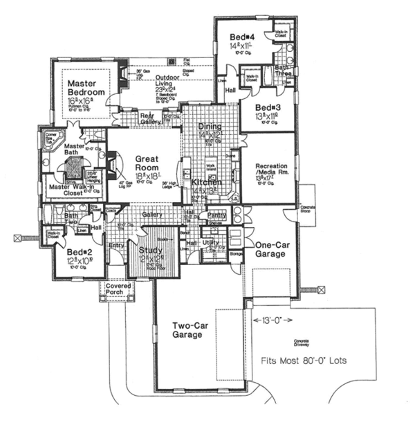 Architectural House Design - European Floor Plan - Other Floor Plan #310-1274