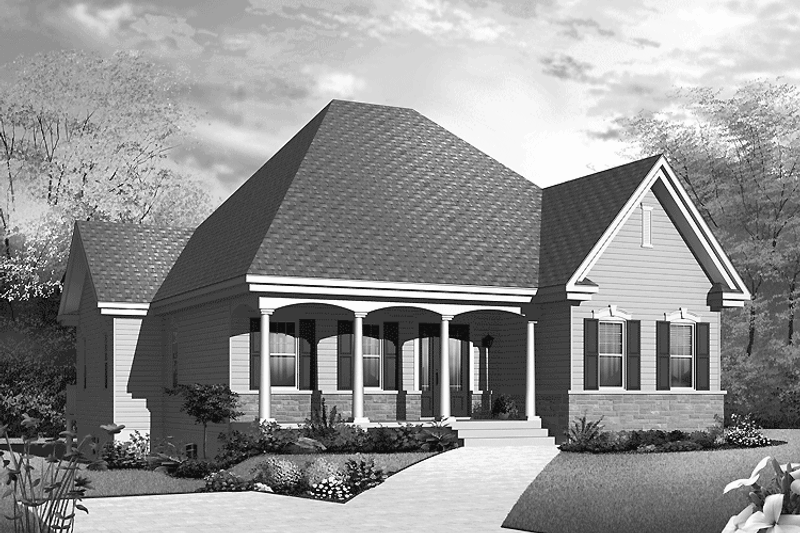 House Plan Design - Country Exterior - Front Elevation Plan #23-2500