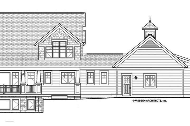 Architectural House Design - Exterior - Rear Elevation 1 for Traditional House Plan #928-271 - 4 bed, 3.5 bath