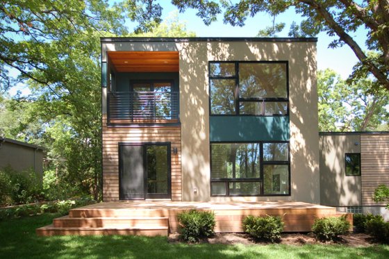 Exterior - Rear Elevation 1 for Modern House Plan #909-10 - 3 bed, 3 bath