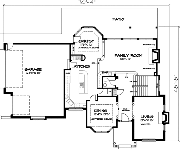 Dream House Plan - Country Floor Plan - Main Floor Plan #320-1089