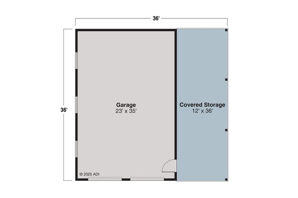 House Blueprint - Ranch Floor Plan - Main Floor Plan #124-1423